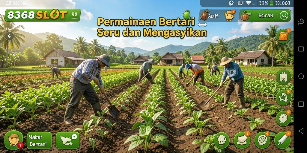 Tampilan antarmuka Bertani yang menarik di 8368SLOT.