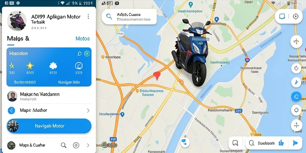 Antarmuka aplikasi ADI99 dengan navigasi motor yang jelas dan informatif.