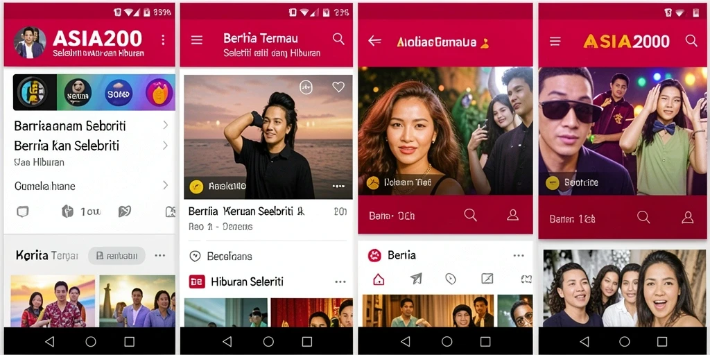 Antarmuka menyenangkan dan informatif dari aplikasi ASIA200.