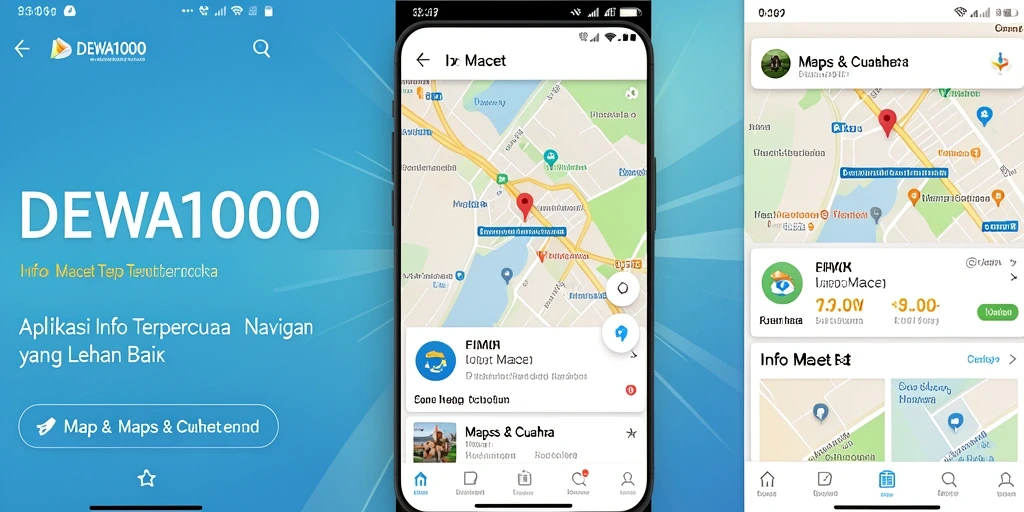 Tampilan antarmuka DEWA1000 yang ramah pengguna dengan informasi kemacetan.