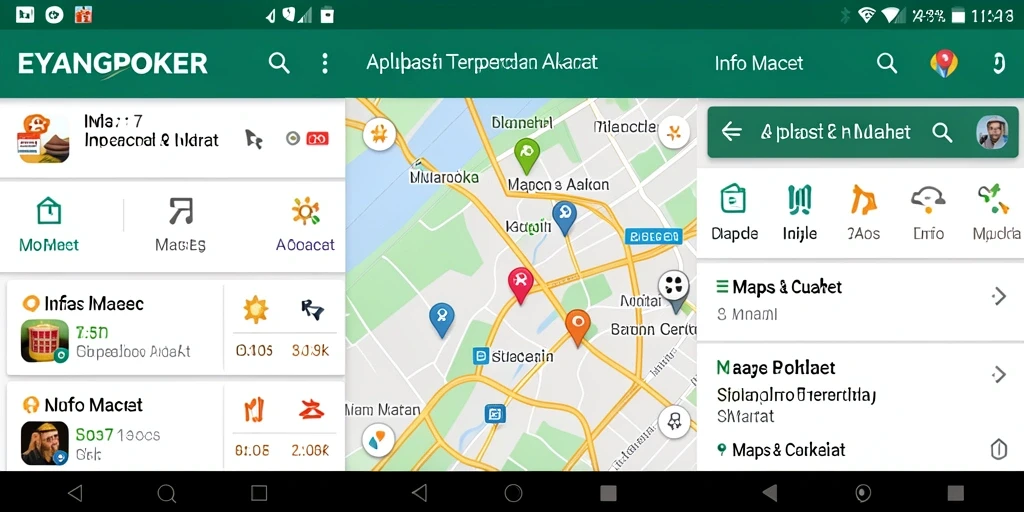 Screenshot utama aplikasi EYANGPOKER menampilkan antarmuka informasi kemacetan.