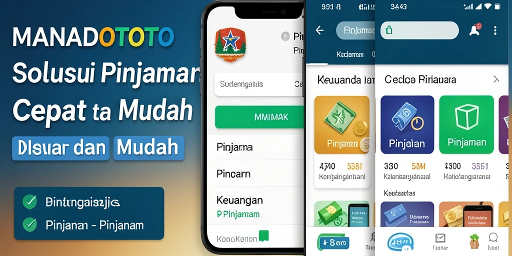 Tampilan antarmuka pengguna MANADOTOTO untuk pengajuan pinjaman.