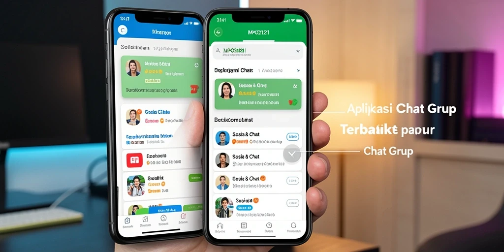 Tampilan antarmuka MPO2121 yang menarik dan mudah digunakan untuk Chat Grup.
