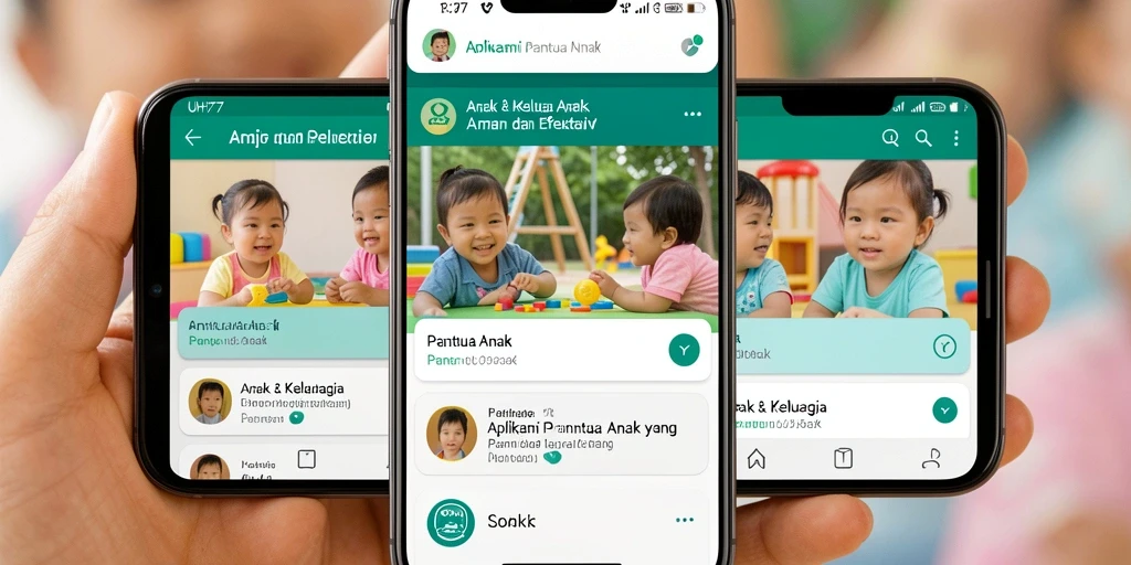 Antarmuka UH77 menampilkan informasi pemantauan anak yang jelas dan mudah dipahami.