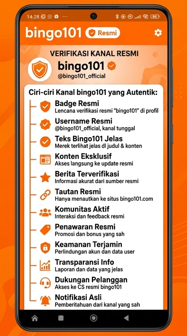 Halaman Resmi Bingo101 untuk Pengguna Android